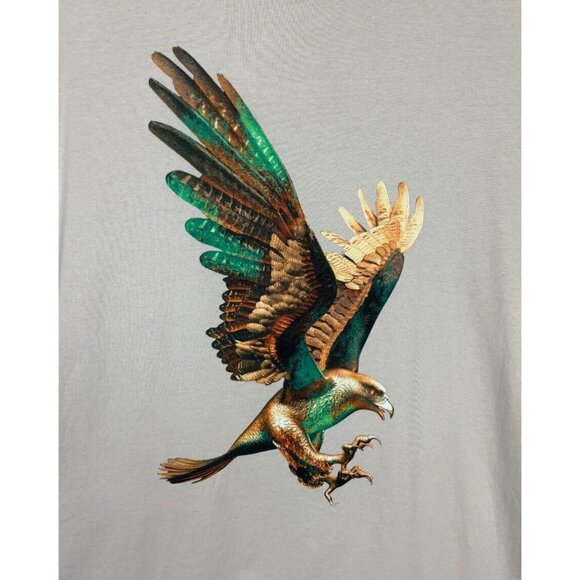 Forgotten Faces Mens Falcon Oversized Graphic Design T-Shirt Tan XXL NWT's. - Picture 3 of 8